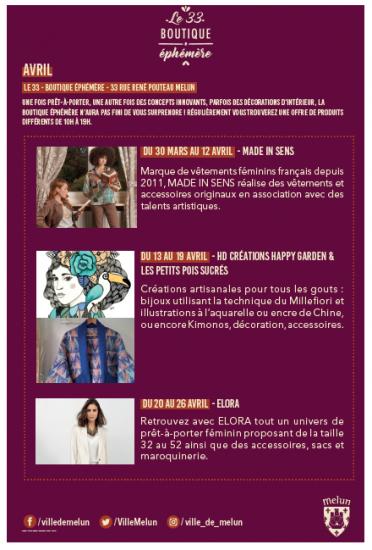 SERVICE COMMERCE - VILLE DE MELUN - BOUTIQUE EPHEMERE