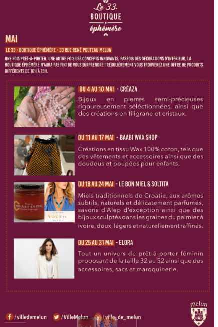 SERVICE COMMERCE - VILLE DE MELUN - BOUTIQUE EPHEMERE