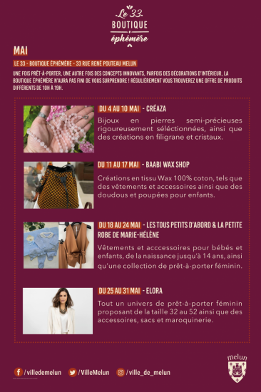 SERVICE COMMERCE - VILLE DE MELUN - BOUTIQUE EPHEMERE