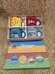 LA MERCERIE CREATIVE - Coffret 4 mugs vintage 